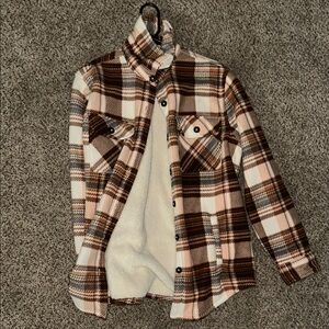 Plaid Button-Up Jacket